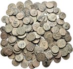 LATE ROMAN IMPERIAL. Circa 4th-5th century AD. (Bronze, 218.00 g). A very interesting lot of One Hundred Sixty one (161) Bronze Folles of the House of...
