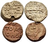 BYZANTINE. A lot of Two Seals. (Lead, 35.78 g). A lot of two seals. Very fine or better. Lot sold as is, no returns (2).