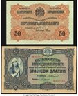 Bulgaria Bulgaria National Bank 50 Leva Zlato ND (1907) Pick 12a; 100 Leva Zlatni ND (1917) Pick 25a Very Fine or Better. 

HID09801242017