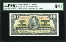 Canada Bank of Canada $20 2.1.1937 BC-25b PMG Choice Uncirculated 64 EPQ. 

HID09801242017
