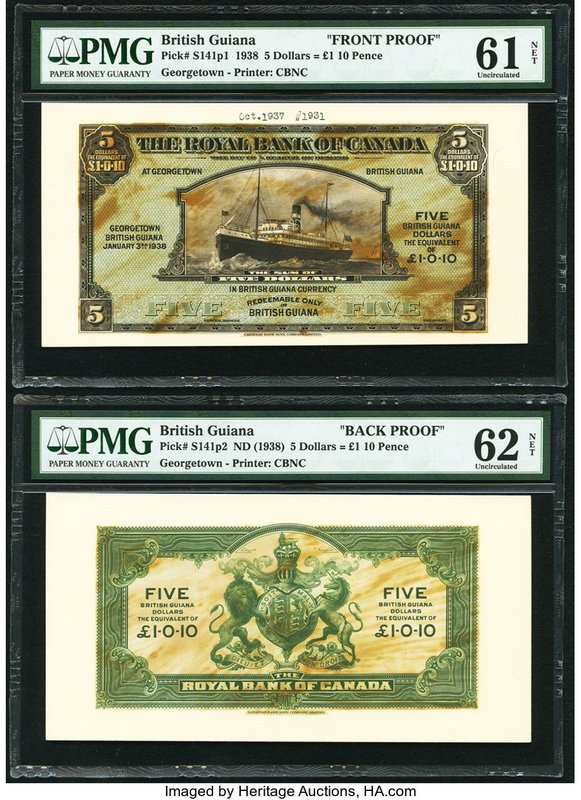 Canada Georgetown, British Guiana- Royal Bank of Canada $5 (£1-0-10) 3.1.1938 Ch...