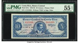 Costa Rica Banco Central de Costa Rica 10 Colones 16.5.1957 Pick 221c PMG About Uncirculated 55 EPQ. 

HID09801242017