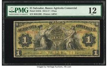 El Salvador Banco Agricola Comercial 1 Peso 1.1.1915 Pick S101b PMG Fine 12. Trimmed.

HID09801242017