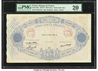 France Banque de France 500 Francs 9.3.1933 Pick 66m PMG Very Fine 20. Minor repairs; pinholes.

HID09801242017