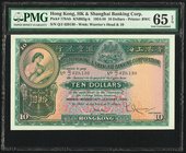 Hong Kong Hongkong & Shanghai Banking Corp. 10 Dollars 14.1.1958 Pick 179Ab KNB63 PMG Gem Uncirculated 65 EPQ. 

HID09801242017