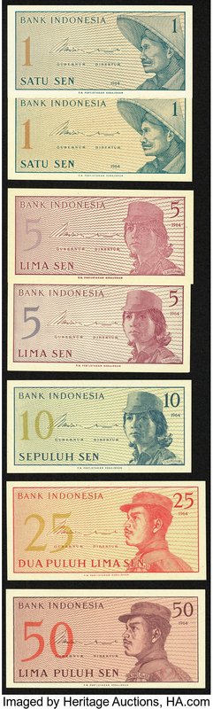 An Assortment of Notes from Indonesia Issued During the 1960s. Choice About Unci...