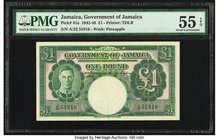 Jamaica Government of Jamaica 1 Pound 30.11.1942 Pick 41a PMG About Uncirculated 55 EPQ. 

HID09801242017
