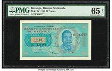 Katanga Banque Nationale du Katanga 20 Francs 21.11.1960 Pick 6a PMG Gem Uncirculated 65 EPQ. 

HID09801242017