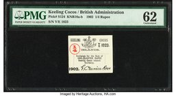 Keeling Cocos Islands 1/4 Rupee 1902 Pick S124 PMG Uncirculated 62. Stains; paper pulls.

HID09801242017