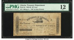 Liberia Republic of Liberia 50 Cents 18.2.1864 Pick 6c PMG Fine 12. Minor repairs.

HID09801242017
