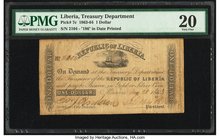 Liberia Republic of Liberia 1 Dollar 28.12.1863 Pick 7c PMG Very Fine 20. 

HID09801242017