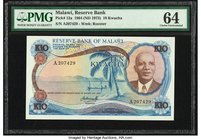 Malawi Reserve Bank of Malawi 10 Kwacha 1964 (ND 1973) Pick 12a PMG Choice Uncirculated 64. 

HID09801242017