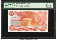 Malawi Reserve Bank of Malawi 5 Kwacha 1.1.1983 Pick 15e PMG Gem Uncirculated 65 EPQ. 

HID09801242017