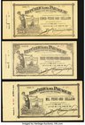 Paraguay Republica del Paraguay 5; 10; 1,000 Pesos 2.6.1925 Receipts About Uncirculated. 

HID09801242017