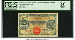 Portuguese Guinea Banco Nacional Ultramarino 20 Centavos 5.11.1914 Pick 7 PCGS Apparent Very Fine 25. Stains.

HID09801242017