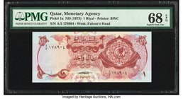 Qatar Qatar Monetary Agency 1 Riyal ND (1973) Pick 1a PMG Superb Gem Unc 68 EPQ. 

HID09801242017