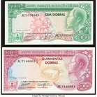 Saint Thomas and Prince Banco Nacional 100; 500 Dobras 12.7.1977 Pick 53a; 54a Choice Crisp Uncirculated. 

HID09801242017