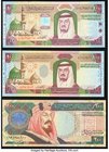 Saudi Arabia Saudi Arabian Monetary Agency 100 Riyals L. AH1379 (1984) Pick 25a; 200 Riyals 2000 Pick 28; 100 Riyals 2003 Pick 29 Choice Crisp Uncircu...