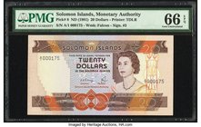 Solomon Islands Solomon Islands Monetary Authority 20 Dollars ND (1981) Pick 8 PMG Gem Uncirculated 66 EPQ. 

HID09801242017