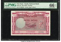 South Vietnam Ngan Hang Viet Nam 10 Dong Nd (1955) Pick 3a PMG Gem Uncirculated 66 EPQ. 

HID09801242017