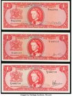 Trinidad And Tobago Central Bank of Trinidad and Tobago 1 Dollar L. 1964 Pick 26a; 26b; 26c Choice Crisp Uncirculated. 

HID09801242017