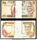 Zambia Bank of Zambia 5 Kwacha ND (1980-88; 1989) Pick 25d; 30 Two Packs of 100 Consecutive Notes Crisp Uncirculated. 

HID09801242017