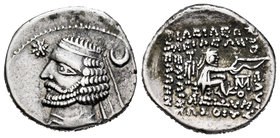 Kingdom of Parthia. Orodes II. Dracma. 57-38 a.C. (Sellwood-47.9). Ag. 3,99 g. Choice VF. Est...80,00.