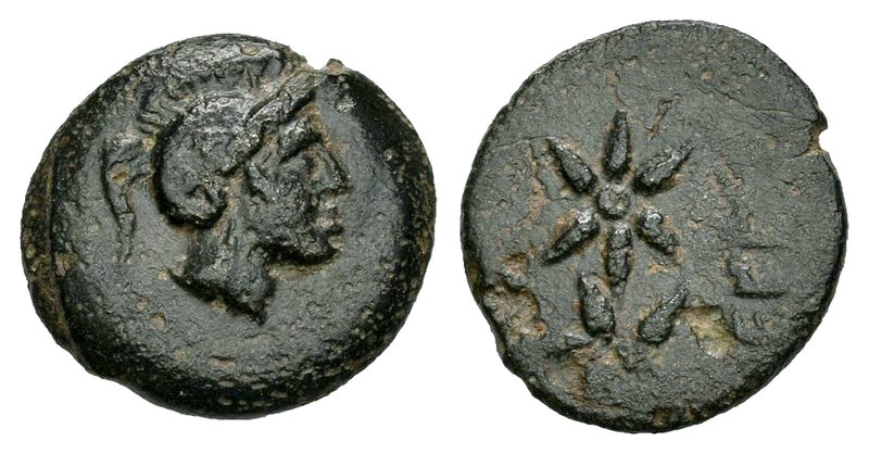 Mysia. Pergamon. AE 10. 310-282 a.C. Rev.: Dos estrellas. Ae. 1,05 g. Almost VF/...