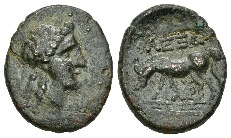 Troas. AE 17. s. III-II a.C. Alexandria. (Gc-4028). Rev.: Caballo pastando a izq...
