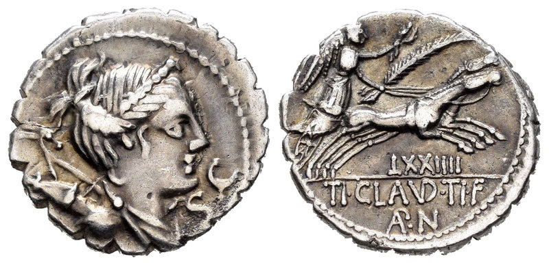 Claudius. Denario. 79 a.C. Auxiliary mint of Rome. (Ffc-567). (Craw-381/1a). (Ca...