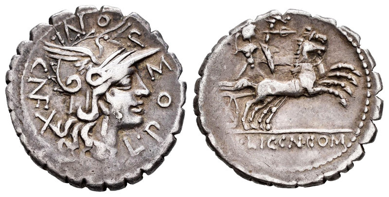 Pomponius. Denario. 118 a.C. Narbo. (Ffc-1027). (Craw-282/4). (Cal-1174). Anv.: ...