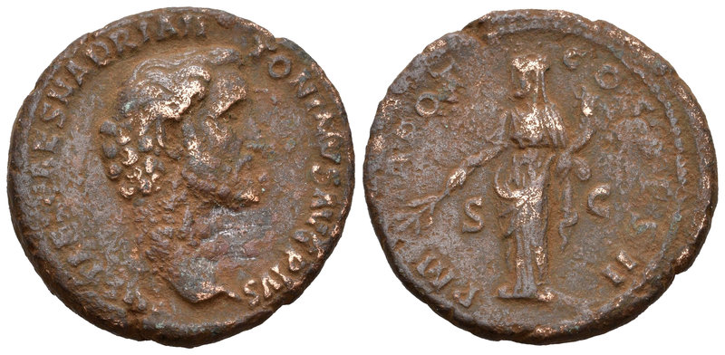 Antoninus Pius. As. 139 a.C. Rome. (Spink-4309). Rev.: TR POT COS II, en campo S...
