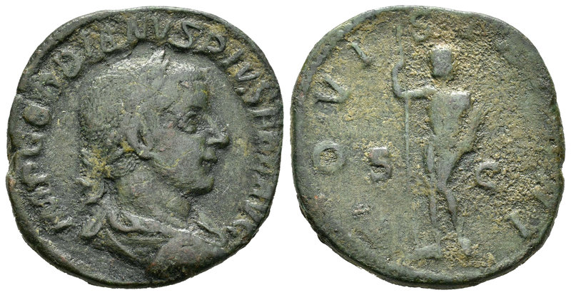 Gordian III. Sestercio. 241-243 d.C. Rome. (Spink-8710). Ae. 16,33 g. Choice F. ...