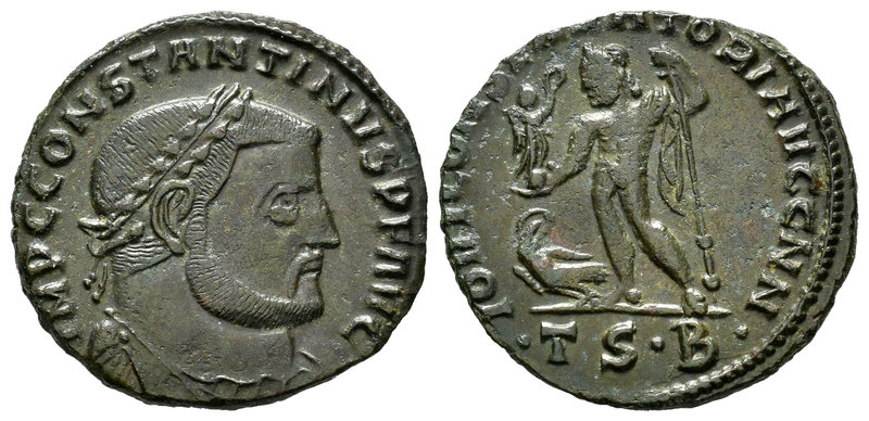 Constantinus I. Follis. 312-313 d.C. Thessalonica. (Spink-15972). Rev.: IOVI CON...