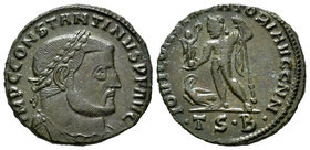 Constantinus I. Follis. 312-313 d.C. Thessalonica. (Spink-15972). Rev.: IOVI CONSERVATORI AVGG NN / TS B. Ae. 4,02 g. Choice VF/VF. Est...35,00.