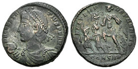 Constantius II. Centenional. 348-351 d.C. Constantinople. (Spink-18231). Rev.: FEL TEMP REPARATIO. Ae. 5,24 g. Choice VF. Est...30,00.