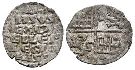 Kingdom of Castille and Leon. Alfonso X (1252-1284). Dinero de seis líneas. (Bautista-365 similiar). Ve. 0,84 g. ¿Roseta? en el cuarto cuadrante. Choi...