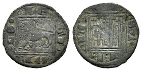Kingdom of Castille and Leon. Alfonso X (1252-1284). Óbolo. León. (Bautista-413). Ve. 0,50 g. Con L en la puerta del castillo. Almost VF. Est...25,00....