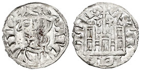 Kingdom of Castille and Leon. Sancho IV (1284-1295). Cornado. Burgos. (Bautista-427 variante). Anv.: Roel en corona. Rev.: B y estrella a los lados de...