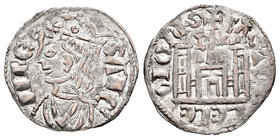 Kingdom of Castille and Leon. Sancho IV (1284-1295). Cornado. Burgos. (Bautista-427 variante). Anv.: Roel en corona. Rev.: B y estrella a los lados de...