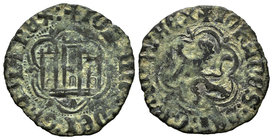 Kingdom of Castille and Leon. Juan II (1406-1454). Blanca. Coruña. (Bautista-813). Ve. 2,21 g. Venera bajo castillo. VF. Est...25,00.