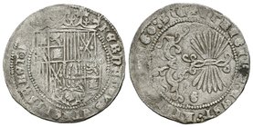 Catholic Kings (1474-1504). 1 real. Granada. Ag. 3,28 g. Doble acuñación en anverso. Choice F. Est...50,00.