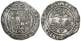 Catholic Kings (1474-1504). 1 real. Sevilla. Ag. 3,41 g. Con S en reverso. Almost VF. Est...50,00.
