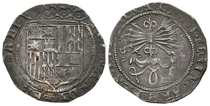 Catholic Kings (1474-1504). 1 real. Sevilla. Ag. 3,39 g. Sin marcas en anverso y...