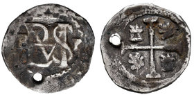 Philip II (1556-1598). 1/2 real. Potosí. B. (Cal-726). Ag. 1,61 g. Agujero. Escasa. Choice F. Est...18,00.