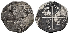 Philip II (1556-1598). 1 real. Sin fecha. Potosí. A. (Cal-648). Ag. 3,53 g. Almost VF. Est...25,00.