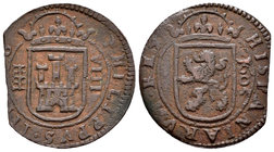 Philip III (1598-1621). 8 maravedís. 1605. Segovia. (Cal-761). Ae. 5,82 g. Acueducto de 8 arcos en 2 pisos. Final de riel. Choice VF. Est...7,00.