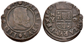 Philip IV (1621-1665). 16 maravedís. 1664. Madrid. Y. (Cal-1406). (Jarabo-Sanahuja-M417). Ae. 3,49 g. Choice F. Est...9,00.