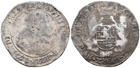 Philip IV (1621-1665). Ducatón. 1664. Antwerpen. Ag. 23,48 g. Falsa de época. F. Est...30,00.