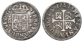Ferdinand VI (1746-1759). 1/2 real. 1754. Madrid. JB. (Cal-654). Ag. 1,36 g. Almost VF. Est...15,00.